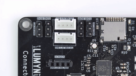 Close-up of the ConnectorX board and its module ports