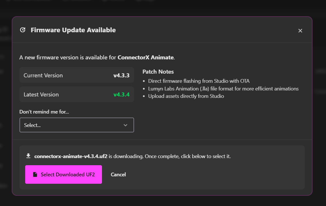 OTA firmware updates